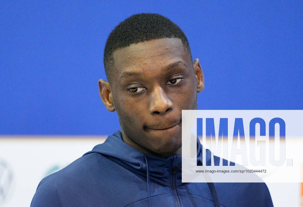 Mandatory Credit: Photo by Dave Shopland Shutterstock (13670207f) Randal Kolo Muani of France press conference, PK, Pressekonferenz France Training & Press Conference, FIFA World Cup, WM, Weltmeisterschaft, Fussball 2022, Football, Al Sadd SC Stadium, Al Rayyan, Qatar - 16 Dec 2022 Editorial Use Only France Training & Press Conference, FIFA World Cup 2022, Football, Al Sadd SC Stadium, Al Rayyan, Qatar - 16 Dec 2022 Editorial Use Only