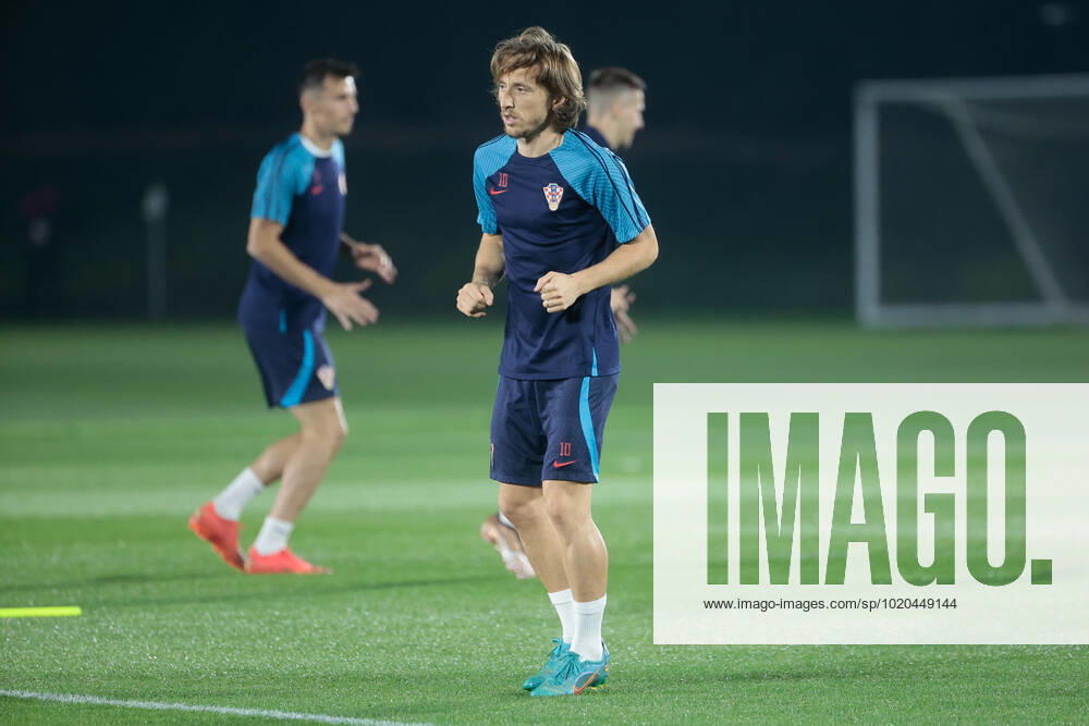 Croatia s soccer player Luca Modric participates in his national team, Nationalteam s training session in Doha, Qatar, 16 December 2022. Croatia is to face Morocco on 17 December in a match for the 3rd and 4th place in the FIFA World Cup, WM, Weltmeisterschaft, Fussball 2022. Croatia s trainning session !ACHTUNG: NUR REDAKTIONELLE NUTZUNG!