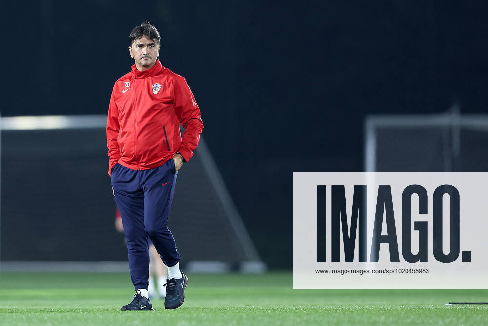 Training of the Croatian national football team Head coach Zlatko Dalic during the training of the Croatian national football team at Al Esal 3 camp the day before the match against Morocco in Doha, Qatar on December 16, 2022. GoranxStanzl PIXSELL