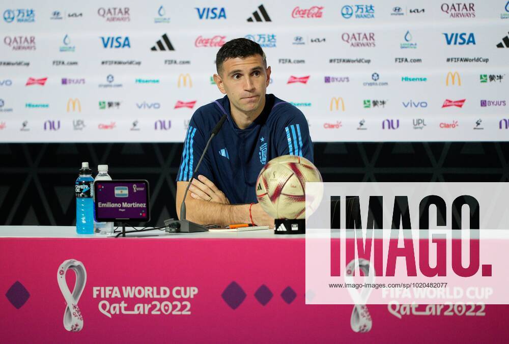Mandatory Credit: Photo by Dave Shopland Shutterstock (13670834f) Lisandro Martinez of Argentina press conference, PK, Pressekonferenz Argentina Press Conference, FIFA World Cup, WM, Weltmeisterschaft, Fussball 2022, Football, Main Media Centre, Doha, Qatar - 17 Dec 2022 Editorial Use Only Argentina Press Conference, FIFA World Cup 2022, Football, Main Media Centre, Doha, Qatar - 17 Dec 2022 Editorial Use Only