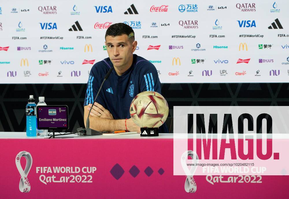Mandatory Credit: Photo by Dave Shopland Shutterstock (13670834h) Lisandro Martinez of Argentina press conference, PK, Pressekonferenz Argentina Press Conference, FIFA World Cup, WM, Weltmeisterschaft, Fussball 2022, Football, Main Media Centre, Doha, Qatar - 17 Dec 2022 Editorial Use Only Argentina Press Conference, FIFA World Cup 2022, Football, Main Media Centre, Doha, Qatar - 17 Dec 2022 Editorial Use Only