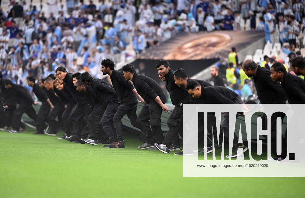 Football, men, 2022 23 season, Qatar World Cup, final, Argentina France at Lusail Iconic Stadium in Lusail, preparations closing ceremony, 18 12 2022,