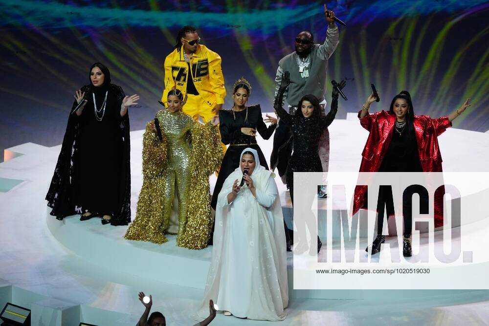 Mandatory Credit: Photo by Javier Garcia Shutterstock (13670815x) Performers during the closing ceremony Argentina v France, FIFA World Cup, WM, Weltmeisterschaft, Fussball 2022, Final, Football, Lusail Stadium, Al Daayen, Qatar - 18 Dec 2022 Editorial Use Only Argentina v France, FIFA World Cup 2022, Final, Football, Lusail Stadium, Al Daayen, Qatar - 18 Dec 2022 Editorial Use Only