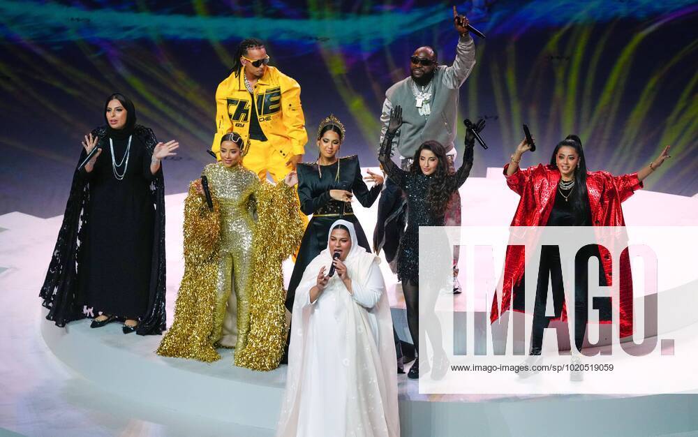 Mandatory Credit: Photo by Javier Garcia Shutterstock (13670815y) Performers during the closing ceremony Argentina v France, FIFA World Cup, WM, Weltmeisterschaft, Fussball 2022, Final, Football, Lusail Stadium, Al Daayen, Qatar - 18 Dec 2022 Editorial Use Only Argentina v France, FIFA World Cup 2022, Final, Football, Lusail Stadium, Al Daayen, Qatar - 18 Dec 2022 Editorial Use Only
