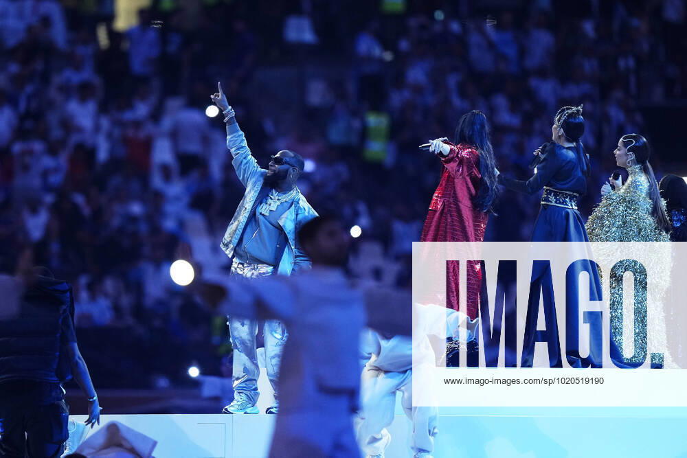 Argentina v France: Final - FIFA World Cup, WM, Weltmeisterschaft, Fussball Qatar 2022 Performs during the closing ceremony prior to the FIFA World Cup Qatar 2022 Final match between Argentina and France at Lusail Stadium on December 18, 2022 in Lusail City, Qatar. Lusail City Qatar