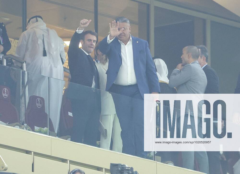 Mandatory Credit: Photo by Kieran McManus Shutterstock (13670809ay) Emmanuel Macron President of France Argentina v France, FIFA World Cup, WM, Weltmeisterschaft, Fussball 2022, Final, Football, Lusail Stadium, Al Daayen, Qatar - 18 Dec 2022 Editorial Use Only Argentina v France, FIFA World Cup 2022, Final, Football, Lusail Stadium, Al Daayen, Qatar - 18 Dec 2022 Editorial Use Only