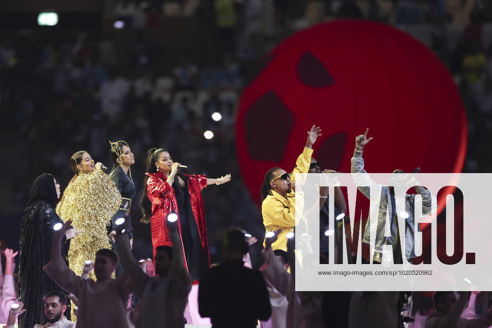 (221218) -- LUSAIL, Dec. 18, 2022 -- Artists perform during the closing ceremony prior to the Final between Argentina and France at the 2022 FIFA World Cup, WM, Weltmeisterschaft, Fussball at Lusail Stadium in Lusail, Qatar, Dec. 18, 2022. ) (SP)QATAR-LUSAIL-2022 WORLD CUP-FINAL-ARG VS FRA CaoxCan
