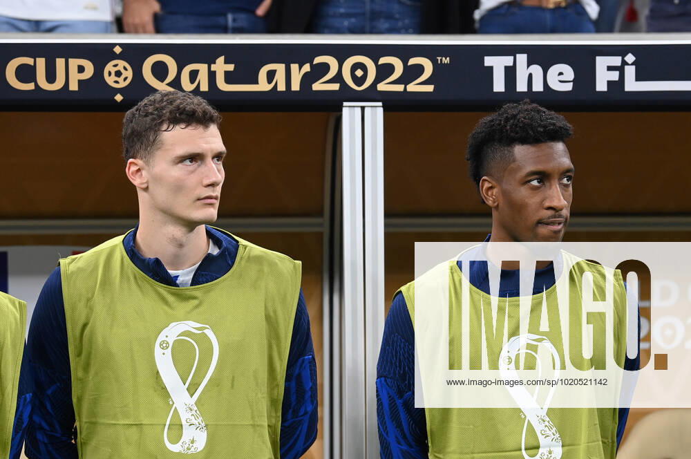 Football, men, 2022 23 season, World Cup in Qatar, final, Argentina France at Lusail Iconic Stadium in Lusail, v l Benjamin Pavard France , Kingsley Coman France , 18 12 2022,