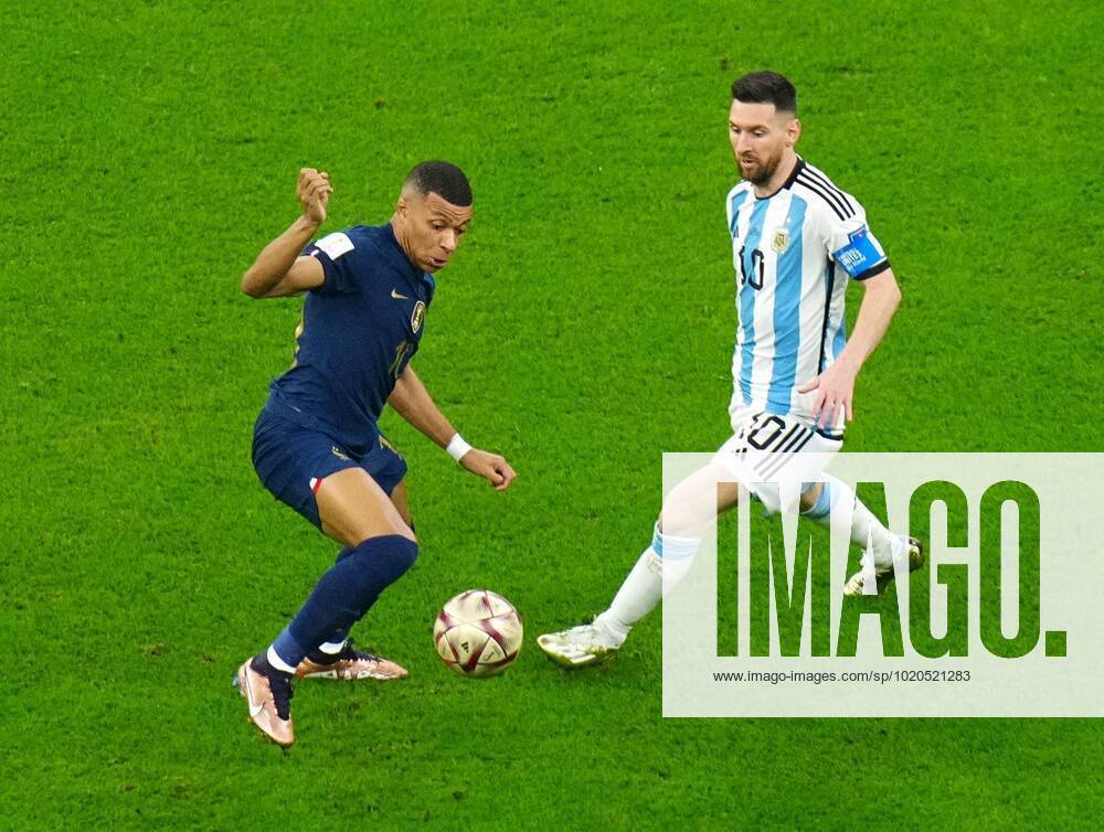 Mandatory Credit: Photo by Javier Garcia Shutterstock (13670815ay) Kylian Mbappe of France and Lionel Messi of Argentina Argentina v France, FIFA World Cup, WM, Weltmeisterschaft, Fussball 2022, Final, Football, Lusail Stadium, Al Daayen, Qatar - 18 Dec 2022 Editorial Use Only Argentina v France, FIFA World Cup 2022, Final, Football, Lusail Stadium, Al Daayen, Qatar - 18 Dec 2022 Editorial Use Only