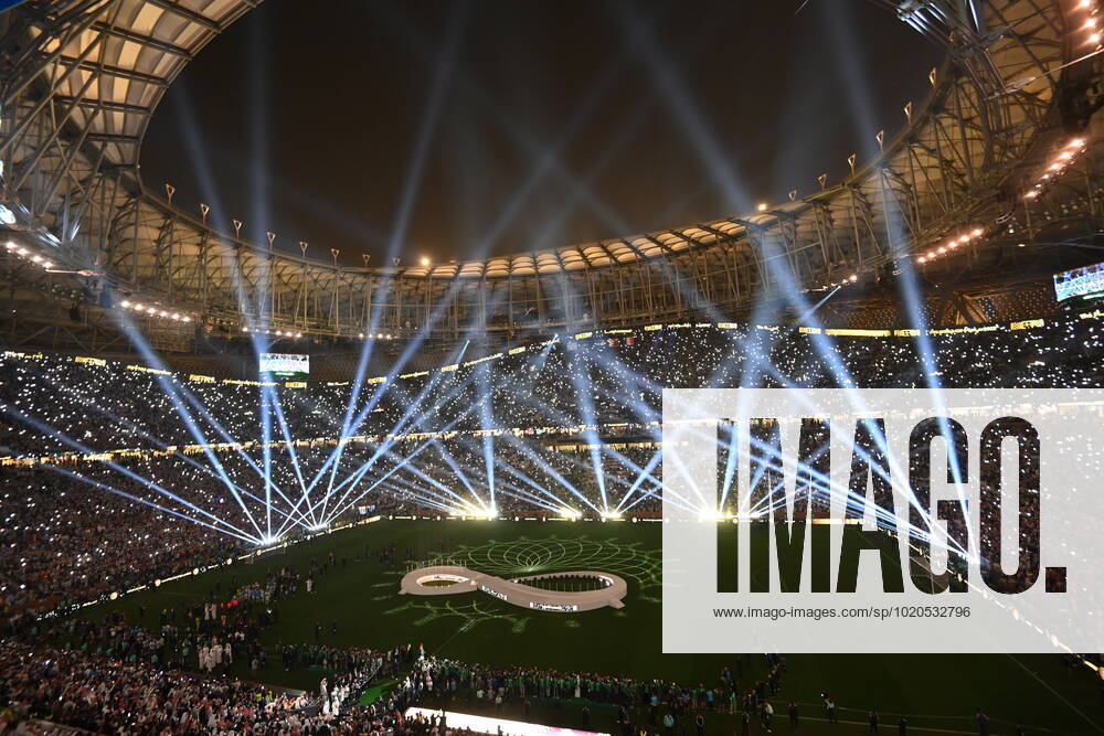 Qatar Soccer World Cup Argentina - France 8342436 18.12.2022 A general view shows the trophy ceremony following the Qatar 2022 World Cup final match between Argentina and France at the Lusail Iconic Stadium, in Lusail, Qatar. Grigory Sysoev Sputnik Lusail Qatar