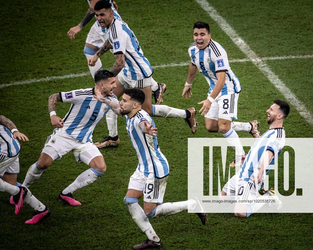 Argentina in action during Argentina vs France at Lusail Stadium in Doha, Catar, today December 18, 2022.