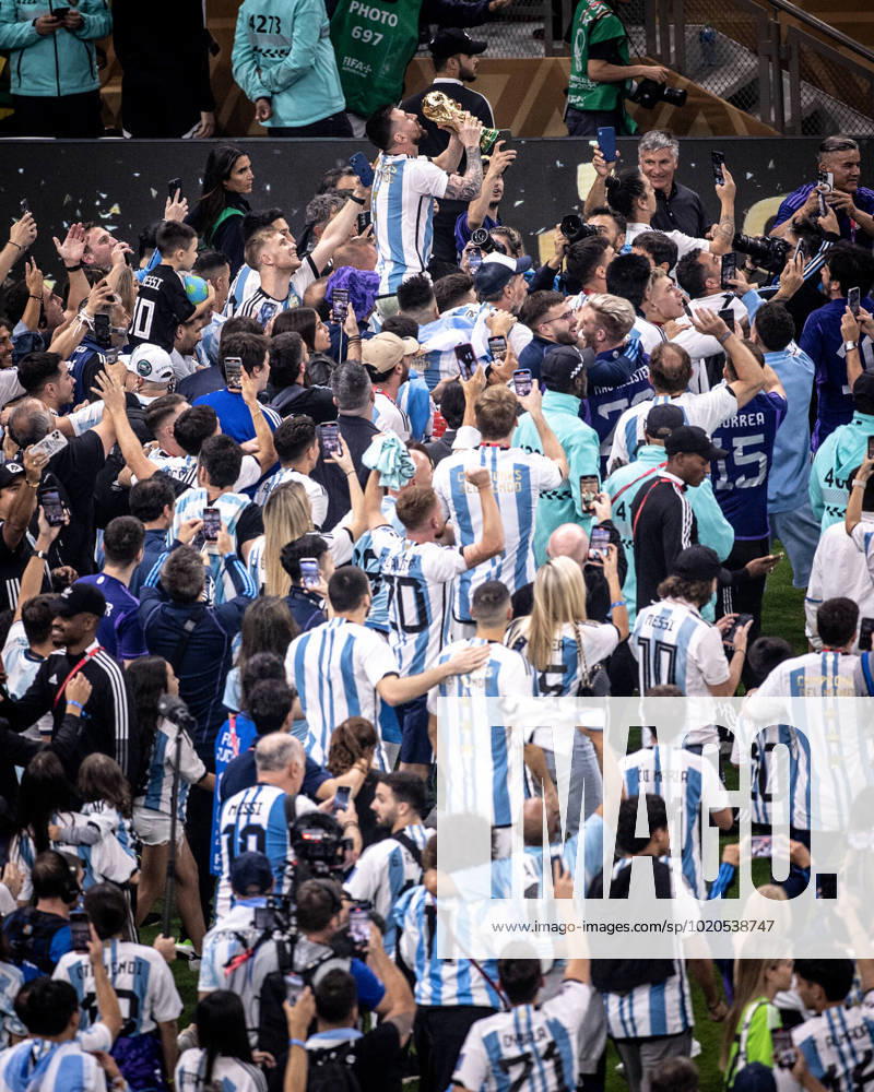 Messi in action during Argentina vs France at Lusail Stadium in Doha, Catar, today December 18, 2022.