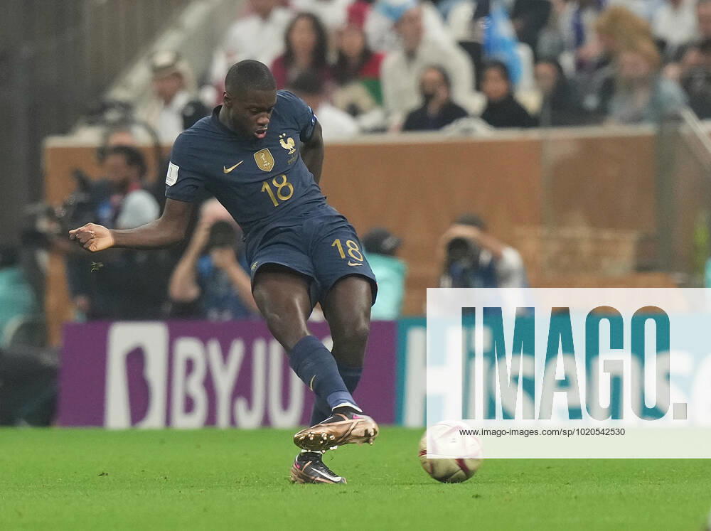 QAT, World Cup FIFA 2022, Final, Argentina vs France 18 12 2022, Lusail Iconic Stadium, Doha, QAT, World Cup FIFA 2022, Final, Argentina vs France, pictured France s defender Dayot Upamecano nordphotoxGmbHx xBratic nph00250
