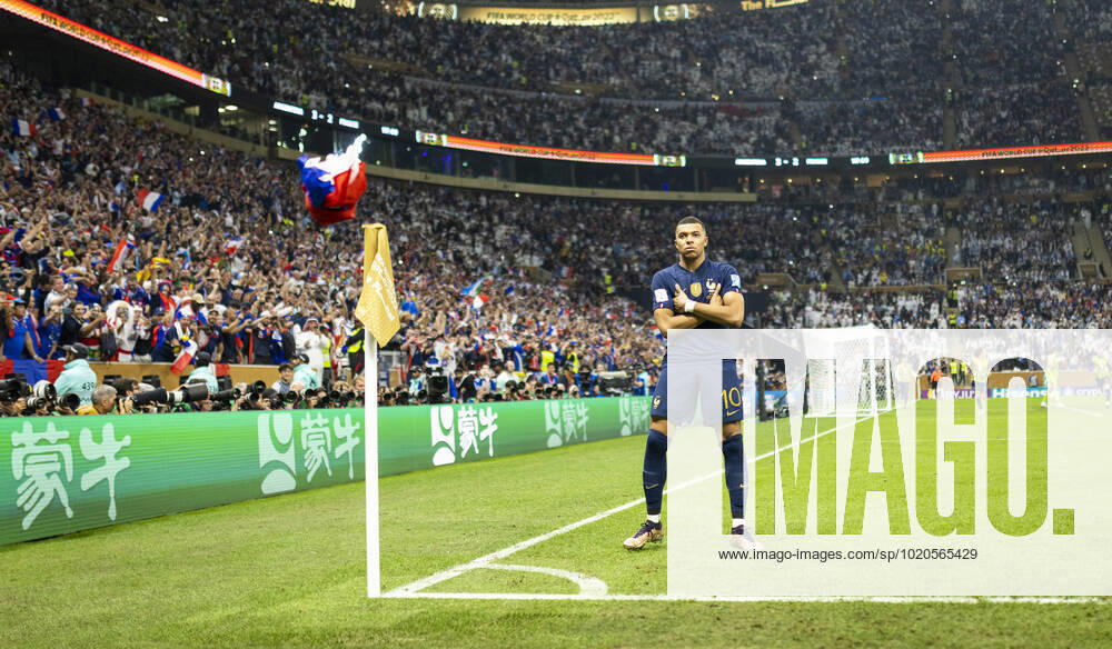 Doha, Qatar 18th Dec, 2022 Goal celebration Kylian Mbappe FRA Argentina France Final Match Argentina France World Cup 2022 in Qatar 18 12 2022