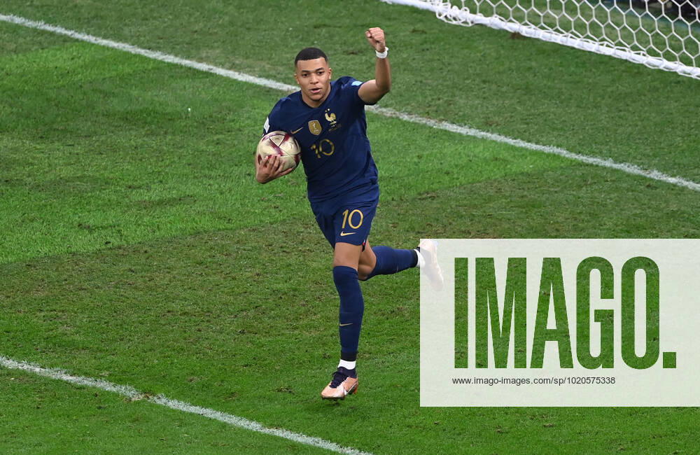 FOOTBALL World Cup 2022 Final Argentina France 18 12 2022 Kylian Mbappe France celebrates his goal to 2 1