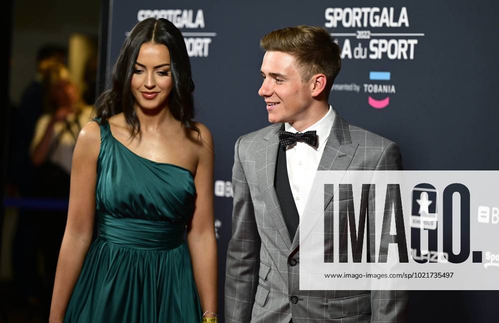 ANTWERPEN, BELGIUM - JANUARY 06 : EVENEPOEL Remco and his wife Oumii pictured during the annual sports gala awards 2022 on January 6, 2023 in Antwerpen, Belgium, 6 01 2023 ( Sports gala awards 2022 PhotoNews Panoramic