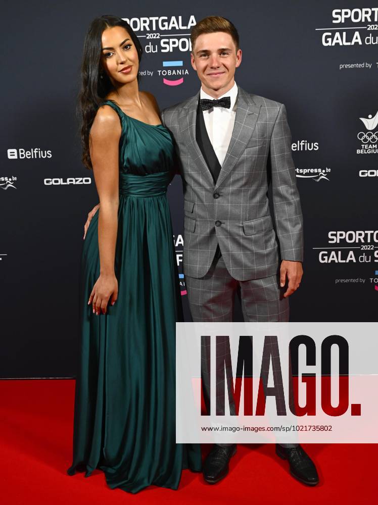 ANTWERPEN, BELGIUM - JANUARY 06 : EVENEPOEL Remco and his wife Oumii pictured during the annual sports gala awards 2022 on January 6, 2023 in Antwerpen, Belgium, 6 01 2023 ( Sports gala awards 2022 PhotoNews Panoramic