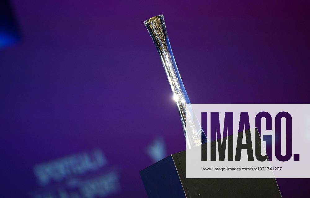 ANTWERPEN, BELGIUM - JANUARY 06 : Illustration picture of the trophy during the annual sports gala awards 2022 on January 6, 2023 in Antwerpen, Belgium, 6 01 2023 ( Sports gala awards 2022 PhotoNews Panoramic