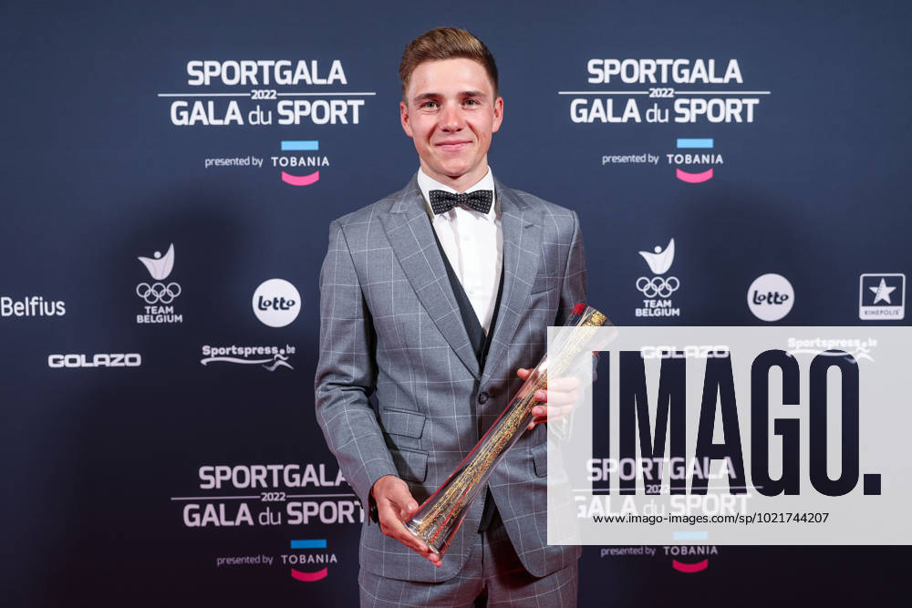 Belgian road cyclist Remco Evenepoel wins Sportman van het jaar Sportif de l annee award during the Sportgala award show, to announce the women and men of the year 2022, Friday 06 January 2023 in Antwerp. KURTxDESPLENTER x57920761x