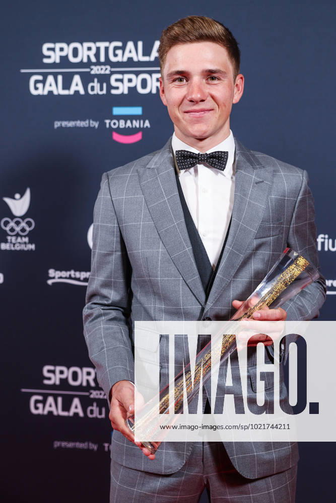 Belgian road cyclist Remco Evenepoel wins Sportman van het jaar Sportif de l annee award during the Sportgala award show, to announce the women and men of the year 2022, Friday 06 January 2023 in Antwerp. KURTxDESPLENTER x57920762x