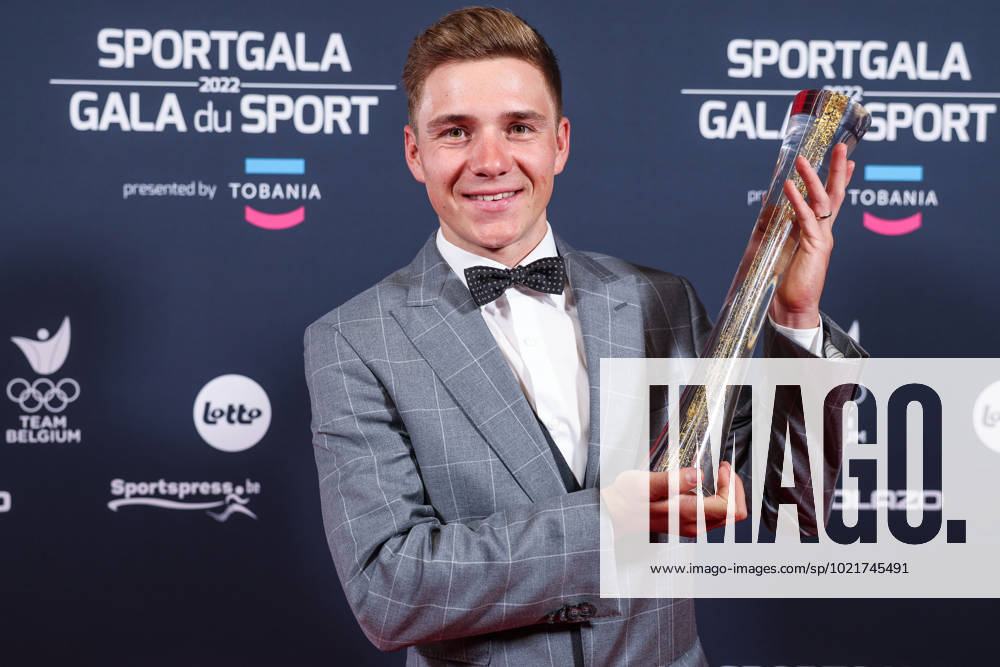 Belgian road cyclist Remco Evenepoel wins Sportman van het jaar Sportif de l annee award during the Sportgala award show, to announce the women and men of the year 2022, Friday 06 January 2023 in Antwerp. KURTxDESPLENTER x57920958x