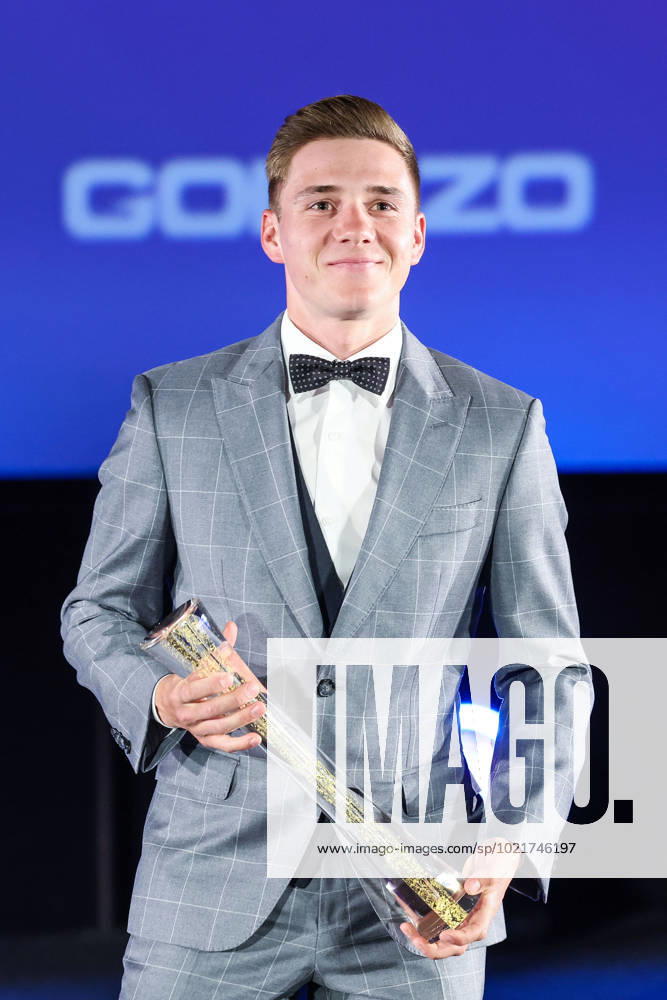 Belgian road cyclist Remco Evenepoel wins Sportman van het jaar Sportif de l annee award during the Sportgala award show, to announce the women and men of the year 2022, Friday 06 January 2023 in Antwerp. KURTxDESPLENTER x57921903x