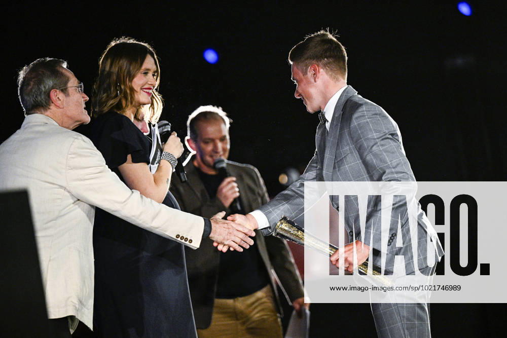 Belgian road cyclist Remco Evenepoel wins Sportman van het jaar Sportif de l annee award during the Sportgala award show, to announce the women and men of the year 2022, Friday 06 January 2023 in Antwerp. JASPERxJACOBS x57922594x