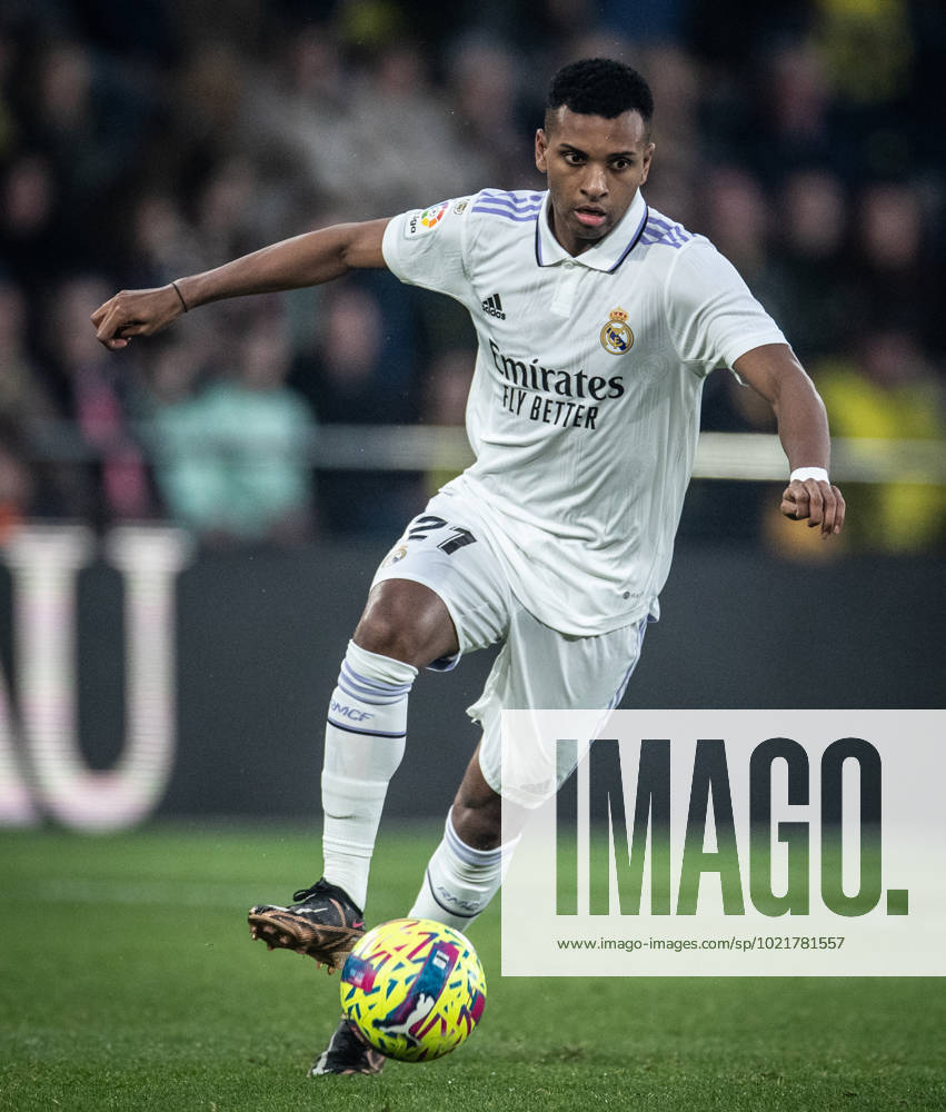 Villarreal vs Real Madrid Rodrygo (Real Madrid) in action during the game against Villarreal valid for La Liga at the La Ceramica stadium, in Vila Real, today January 7, 2023.