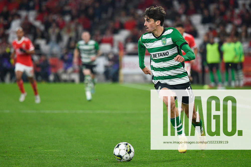 Francisco Trincao from Sporting CP in action during Liga Portugal BWIN football match between SL Benfica and Sporting CP at Estadio da Luz..Final score: SL Benfica 2:2 Sporting CP Lisbon Portugal - ZUMAs197 20230115_zaa_s197_160