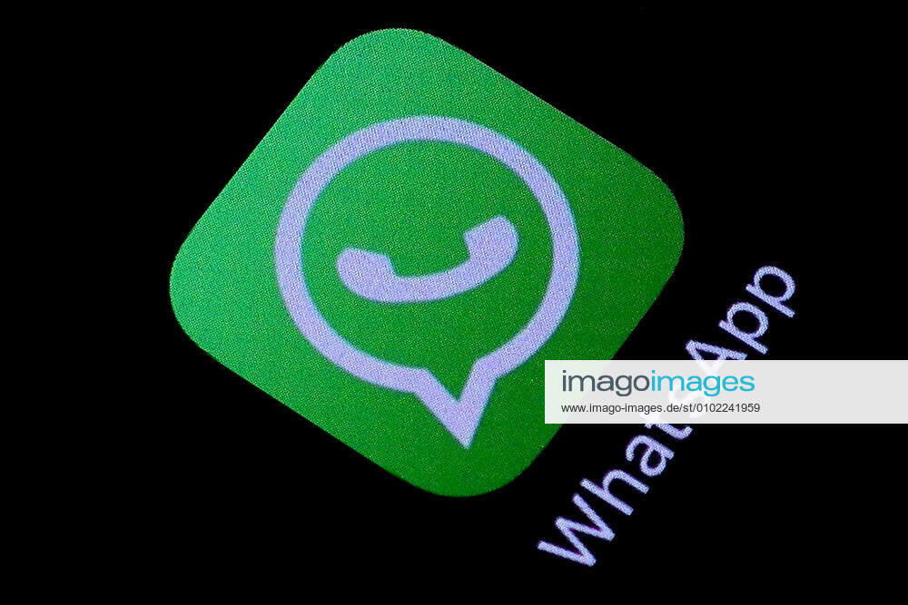 Social media, WhatsApp logo, app, mobile app on an iPhone display with black background WhatsApp logo on 08 07 2020 in Siegen Germany