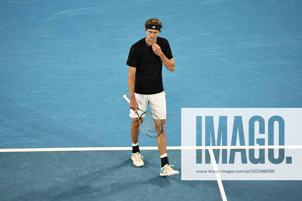 Alexander Zverev, GER, during first round of 2023 Australian Open in Melbourne
