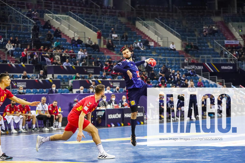 18 01 23 Tauron Arena Krakow Francja - Czarnogora 28 Mistrzostwa Swiata w Pilce Recznej Mezczyzn n z: Nedim Remili 28th IHF World Men s Championship France - Montenegro Mateusz Januszek Newspix.pl --- Newspix.pl MJ19071300040-10