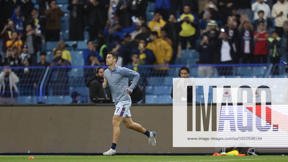 Riyadh All-Star XI vs Paris Saint-Germain FC Cristiano Ronaldo of Portugal warms up prior Riyadh All-Star XI vs Paris Saint-Germain FC at King Fahd Stadium on January 19, 2023 in Riyadh, Saudi Arabia. Riyadh King Fahd Stadium Saudi Arabia