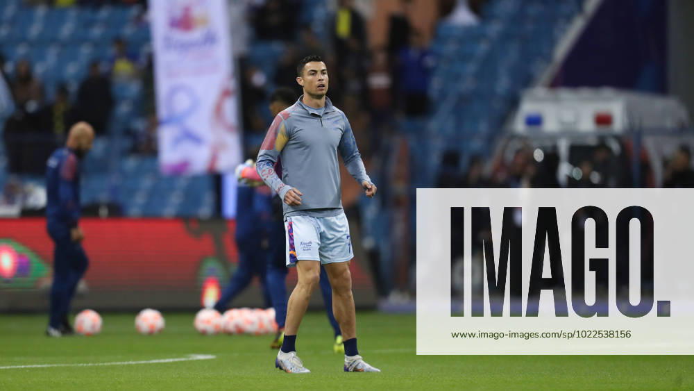 Riyadh All-Star XI vs Paris Saint-Germain FC Cristiano Ronaldo of Portugal warms up prior Riyadh All-Star XI vs Paris Saint-Germain FC at King Fahd Stadium on January 19, 2023 in Riyadh, Saudi Arabia. Riyadh King Fahd Stadium Saudi Arabia
