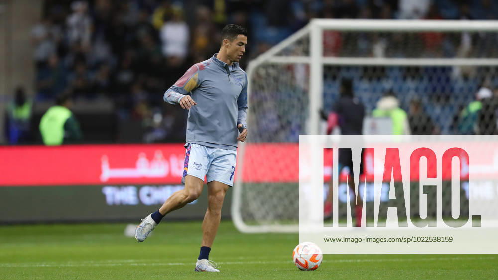 Riyadh All-Star XI vs Paris Saint-Germain FC Cristiano Ronaldo of Portugal warms up prior Riyadh All-Star XI vs Paris Saint-Germain FC at King Fahd Stadium on January 19, 2023 in Riyadh, Saudi Arabia. Riyadh King Fahd Stadium Saudi Arabia