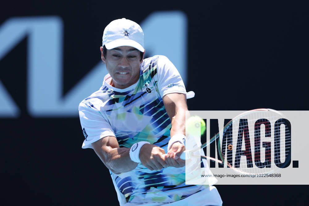 TENNIS AUSTRALIAN OPEN, Mackenzie McDonald of the USA in action during his 3rd round match against Yoshihito Nishioka of Japan at the 2023 Australian Open tennis tournament at Melbourne Park in Melbourne, Saturday, January 1, 2022. ( NO ARCHIVING, , NO USE IN BOOKS WITHOUT CONSENT MELBOURNE VICTORIA AUSTRALIA