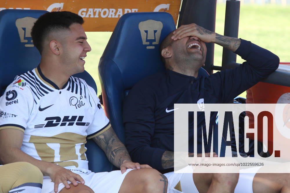 Juarez at Pumas Closing Tournament 2023 Of Mexican Football League January 8, 2023, Mexico City, Mexico: Dani Alves of Pumas gesticulates preview the Pumas vs Juarez match of the closing tournament 2023 of the League MX at the University Olympic Stadium. on January 8, 2023 in Mexico City, Mexico. (Photo by Ismael Rosas Eyepix Group)
