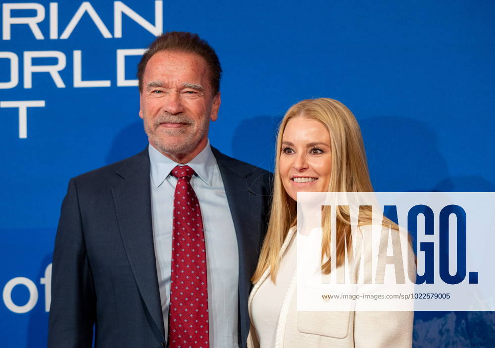 Bio und Wellnesshotel Stanglwirt, Going am Wilden Kaiser, AUT, Kitzbühel, Arnold Schwarzenegger Climate Initiative, Special Charity Dinner for Climate Auction, in picture f l Arnold Schwarzenegger with Heather Milligan left to right Arnold Schwarzenegger with Heather Milligan during the Arnold Schwarzenegger Climate Initiative, Special Charity Dinner for Climate Auction in occasion of the Ski Alpine World Cup at the Bio und Wellnesshotel Stanglwirt in Going am Wilden Kaiser, Austria on 2023 01 19 Expa Going am Wilden Kaiser EP_gro