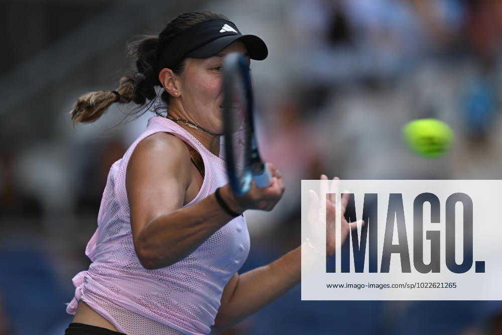 TENNIS AUSTRALIAN OPEN, Jessica Pegula of the USA in action during her 4th round match against Barbora Krejcikova of Czech Republic during the 2023 Australian Open tennis tournament at Melbourne Park in Melbourne, Sunday, January 22, 2023. ( NO ARCHIVING, , NO USE IN BOOKS WITHOUT CONSENT MELBOURNE VICTORIA AUSTRALIA