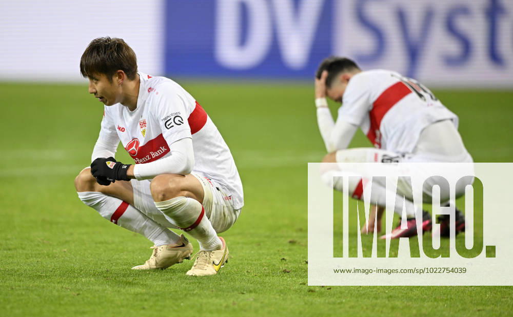 Goal for 2 2 Andrej Kramaric TSG 1899 Hoffenheim 27 Disappointment for Hiroki Ito VfB Stuttgart 21 TSG 1899 Hoffenheim vs VfB Stuttgart 24 01 2023 DFL REGULATES PROHIBIT ANY USE OF PHOTOGRAPHS AS IMAGE SEQUENCES AND OR QUASI VIDEO TSG 1899 Hoffenheim vs VfB Stuttgart