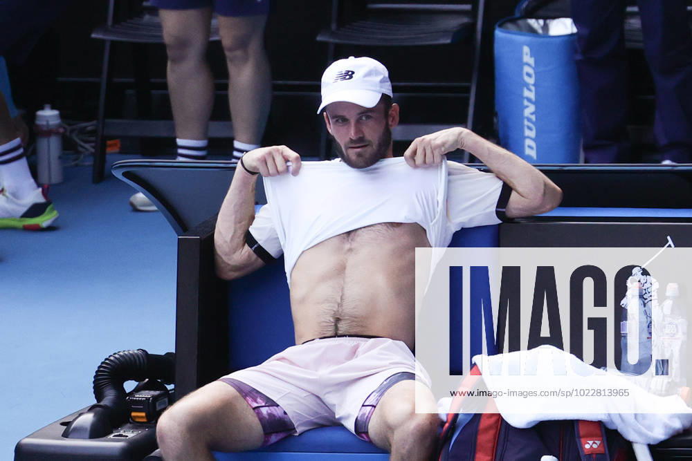 Tommy Paul of USA celebrates after defeating Ben Shelton of USA 7-6 6-3 5-7 6-4 during the Quarter Final, Day 10 at the Australian Open Tennis 2023 at Rod Laver Arena, Melbourne, Australia on 25 January 2023.