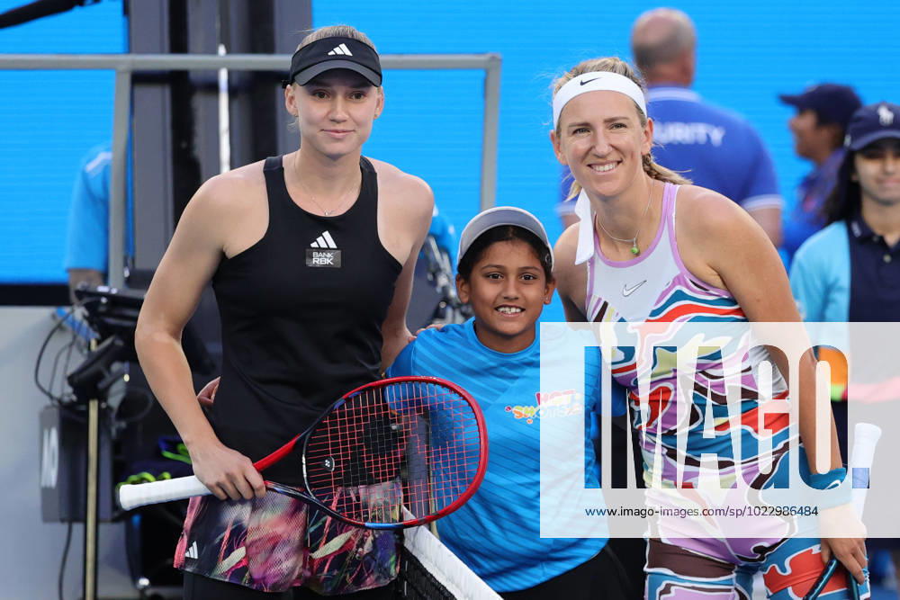 Victoria Azarenka and Elena Rybakina of Kazakistan in the Semi Final, Day 11 at the Australian Open Tennis 2023 at Rod Laver Arena, Melbourne, Australia on 26 January 2023.