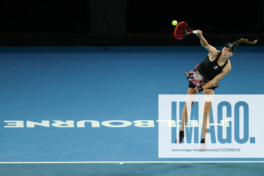 Elena Rybakina of Kazakistan in action against Victoria Azarenka in the Semi Final, Day 11 at the Australian Open Tennis 2023 at Rod Laver Arena, Melbourne, Australia on 26 January 2023.