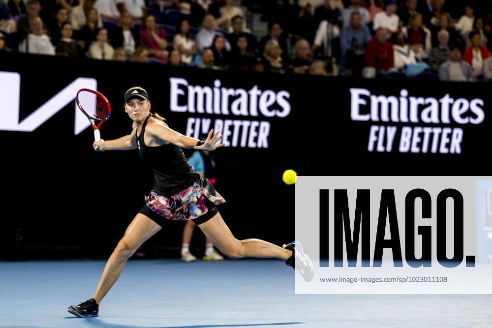 MELBOURNE, VIC - JANUARY 26: Elena Rybakina of Kazakhstan in action during the Semifinals of the 2023 Australian Open on January 26 2023, at Melbourne Park in Melbourne, Australia. (Photo by Jason Heidrich Icon Sportswire) TENNIS: JAN 26 Australian Open Icon230126030