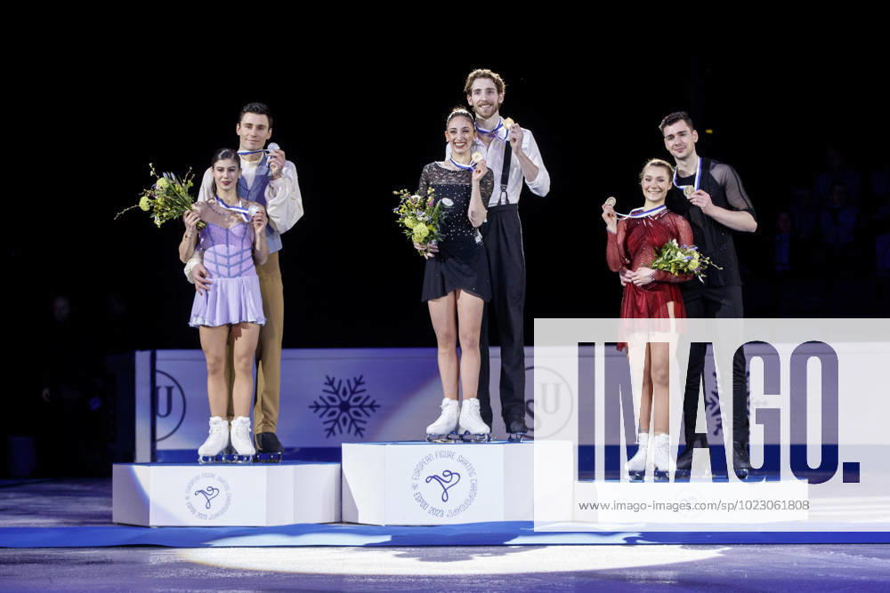 Bilder des Jahres 2023, Sport 01 Januar 1. Sara Conti Niccolo Macii of Italy. 2. Rebecca Ghilardi Filippo Ambrosini of Italy. 3. Annika Hocke Robert Kunkel of Germany during the Pairs Free Skating program at the ISU European Figure skating, Eiskunstlauf Championships 2023 at Metro Areena in Espoo on January 26th. (Tomi Hänninen Newspix24) (Tomi Hänninen Newspix24)