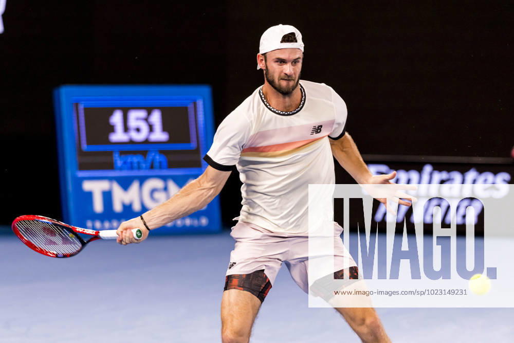 MELBOURNE, VIC - JANUARY 27: Tommy Paul of the United States of America in action during the Semifinals of the 2023 Australian Open on January 27 2023, at Melbourne Park in Melbourne, Australia. (Photo by Jason Heidrich Icon Sportswire) TENNIS: JAN 27 Australian Open Icon230127199