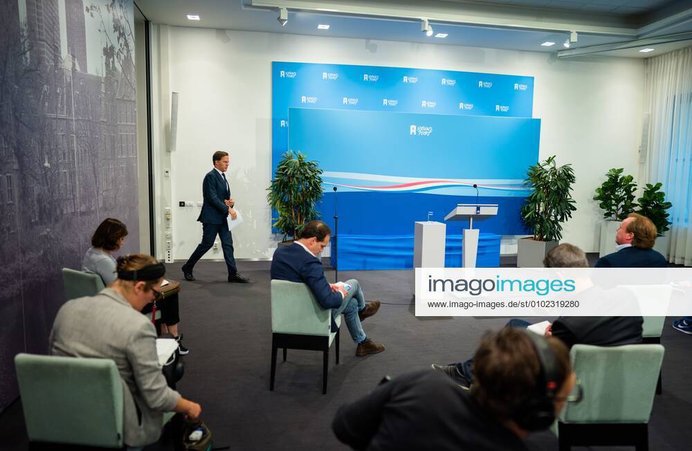 THEN HAAG Prime Minister Mark Rutte at his press conference after the weekly ANP BART Council of Ministers MEASURES