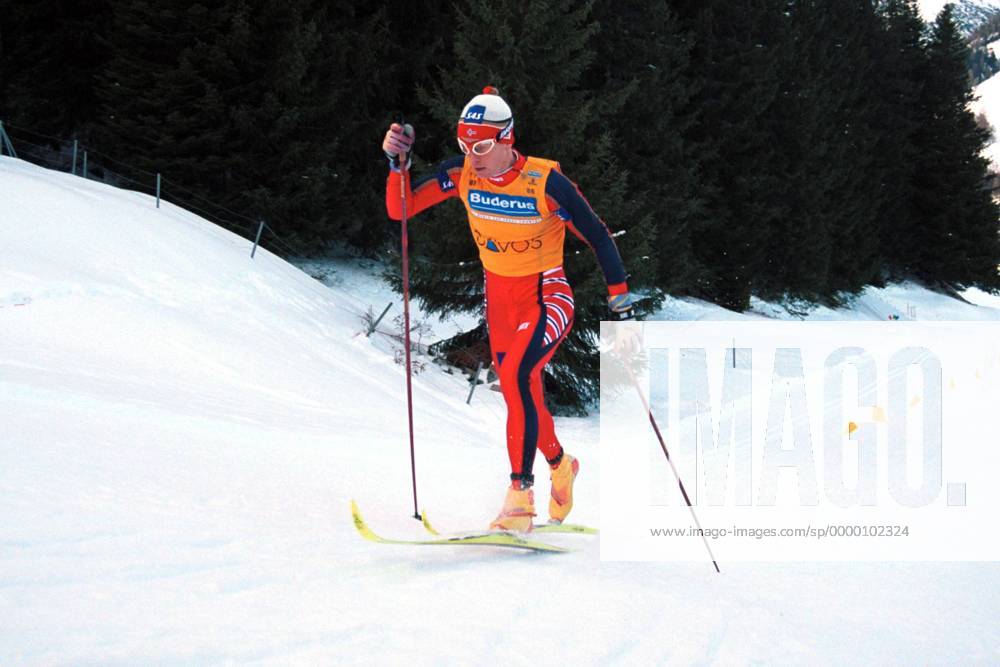 Björn Dählie (Norwegen) auf der Strecke Nordischer Skilauf Herren Saison 1998 1999: Weltcup, Welt-Cup, Worldcup, Ski Nordisch, Skilanglauf, Skisport, Langlauf, 30 km Einzelbild Davos Dynamik,