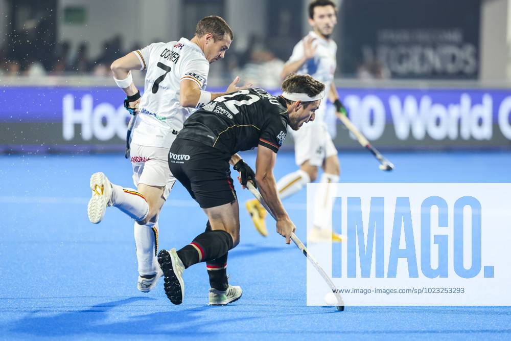 BHUBANESWAR Marco Miltkau of Germany r against John John Dohmen of Belgium during the final of the Hockey World Cup in India ANP WILLEM VERNES netherlands out belgium out Bhubaneswar IVx 461756259 originalFilename: 0201124718st