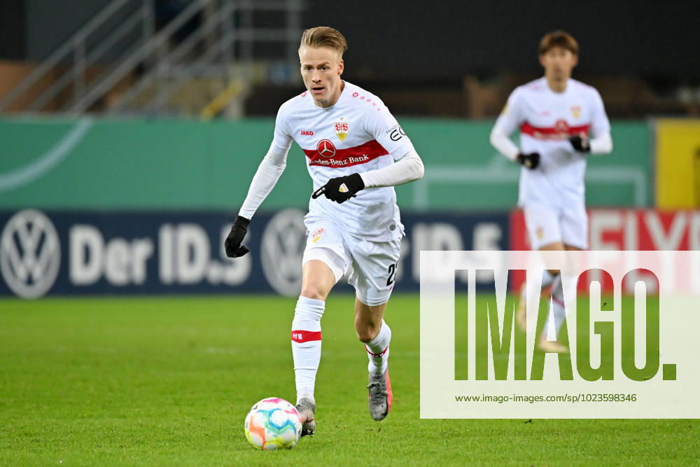 Paderborn, Home Deluxe Arena, 31 01 23, GER, Herren, DFB Pokal, Achtelfinale, Saison 2022 2023, SC Paderborn 07 VfB Stuttgart Bild Chris Fuehrich Stuttgart Nur fuer journalistische Zwecke Only for editorial use According to the regulations of the DFL Deutsche Fußball Liga it is prohibited, DFL regulations prohibit any use of photographs as image sequences and or quasi video North Rhine Westphalia Germany